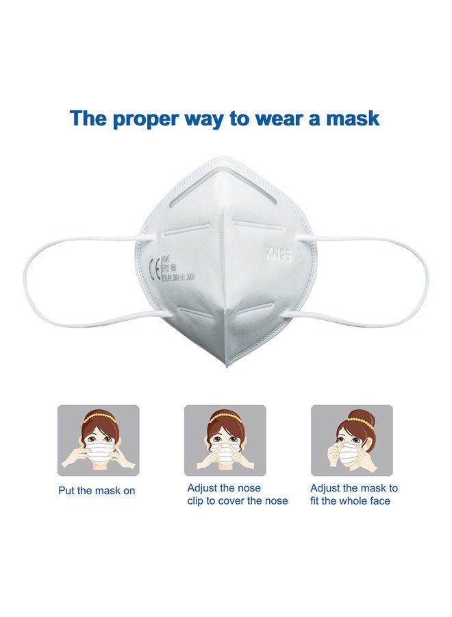 نيبمينينت عبوة كمامات مطاطية KN95 ب4 طبقات للاستخدام مرة واحدة مكونة من 10 قطع - Image 5