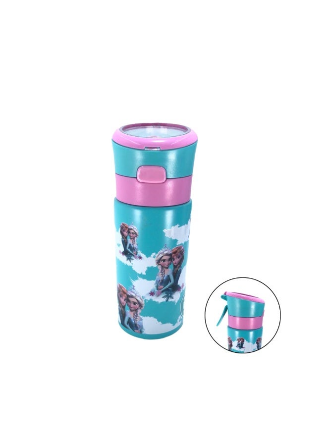 i-kola FRP ZE BLUE 320 ML Kids Water Bottle for School | BPA-Free Stainless Steel Water Bottle for Boys & Girls | Leakproof, Unbreakable, Easy to Drink, Quick Open Lock (TS-9218 AS 3) - Image 1