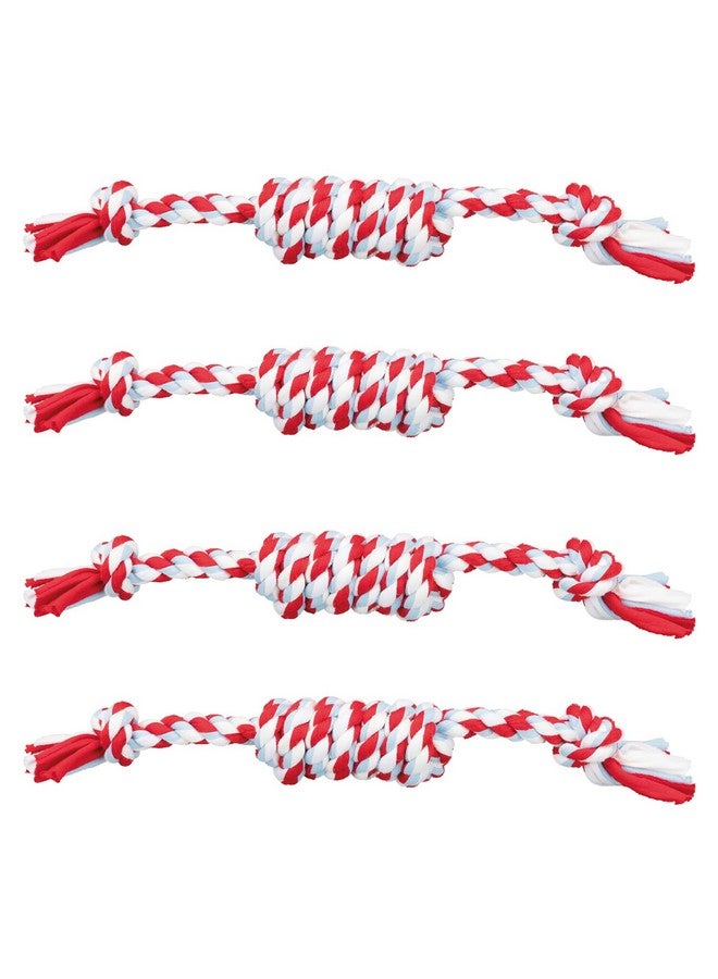 تريكسي لعبة حبل مع عقد | ألعاب شد غير سامة للجراء والكلاب البالغة | مصنوعة من القطن، تساعد على تدليك لثة الكلاب وتعزز صحة الأسنان - 31 سم (عبوة من 4 قطع)
