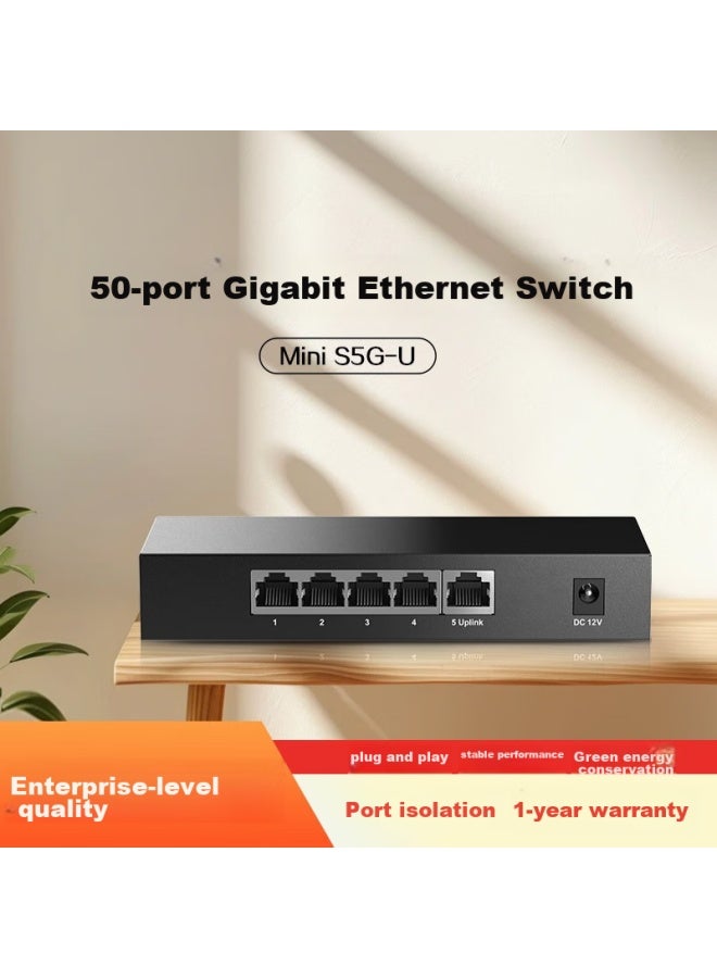 H3c 5-port Gigabit Switch, Unmanaged Enterprise-grade Switch, Monitoring Network Cable Splitter, Home Dormitory Splitter, Mini S5g-u - Image 5
