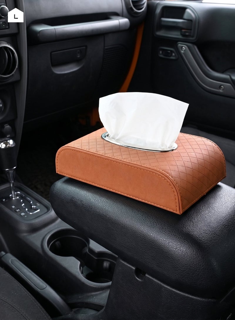 LAWAZIM Car Tissue Box - Storage Box Armrest Seat Napkin Organizer Interior Accessories Tissue Dispenser for Car, Office, Home, Desk, Travel, and Daily Use - Ideal for Organized Access - Image 5