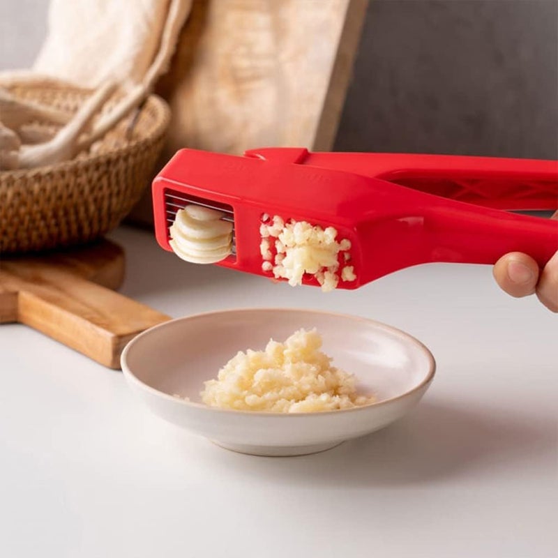 Gra8 Plastic Garlic Crusher Presser Manual Garlic Slicer Crusher PresserEasy to Clean Garlic Press Kit for Kitchen1Pcs