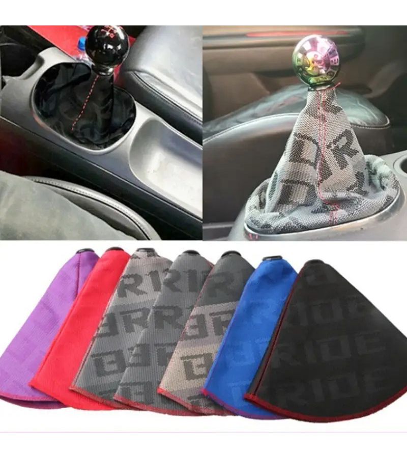 Pink Canvas Gear Shift Knob Cover Non Slip Protector for Racing Standard Vehicles 5 Colors - Image 1