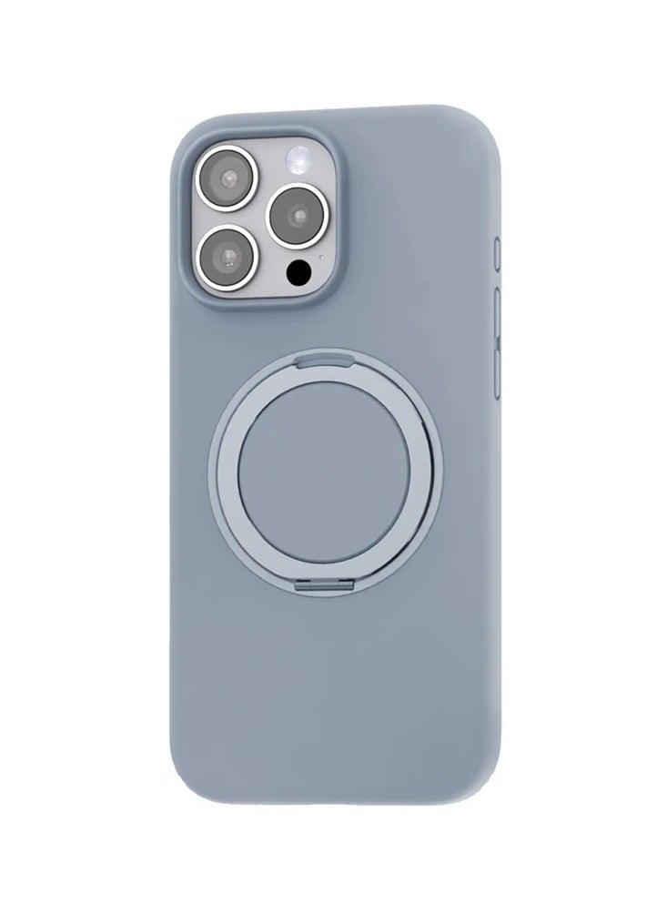 Max & Max - Max & Max iPhone 16 Pro 360 Rotating liquid Silicone Case with Magsafe - Light Grey - Image 1