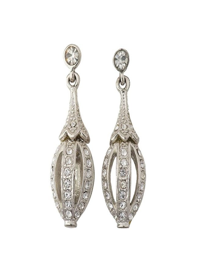 استيل أقراط فابرجيه متدلية مطلية بالذهب عيار 24 قيراطًا من إستيل للبنات - Image 2