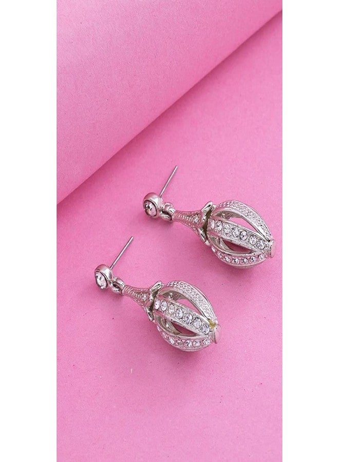 استيل أقراط فابرجيه متدلية مطلية بالذهب عيار 24 قيراطًا من إستيل للبنات - Image 4