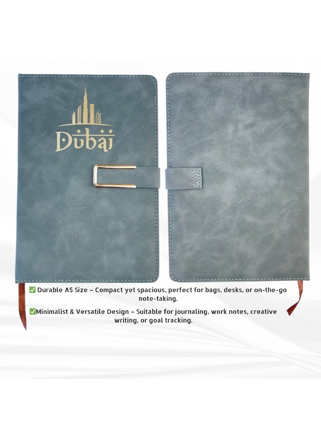 Generic Premium Lined  Grey Journal Notebook | A5 Hardcover with Bookmark & Inner Pocket | Elegant Grey Leather Cover | Daily Notes, Reflections, Planning & Gifting - Image 2