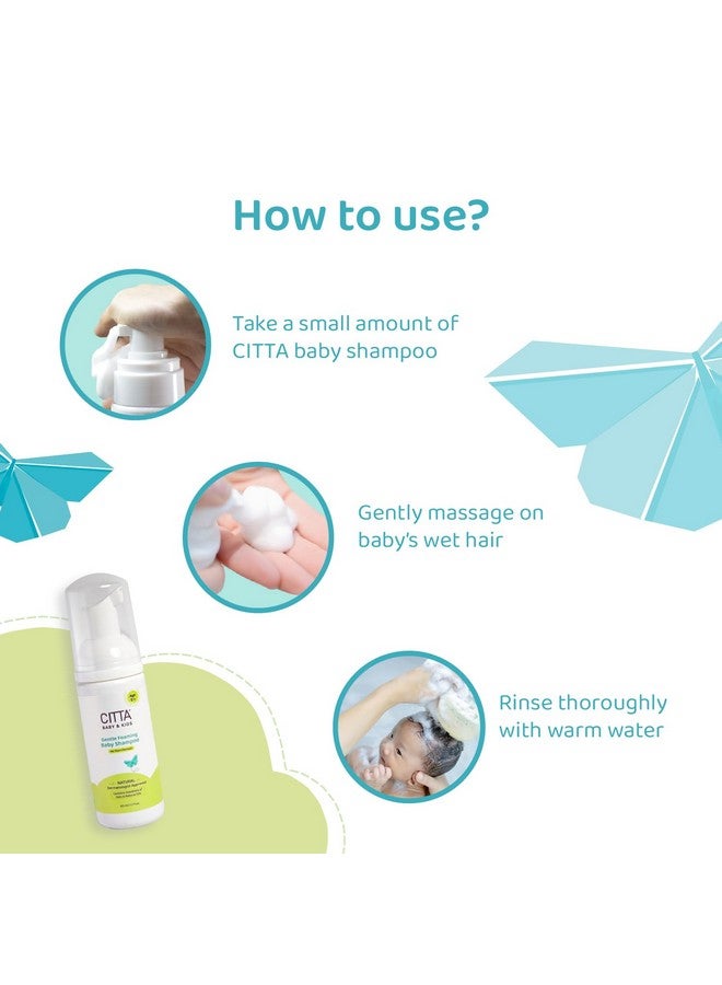 CITTA Gentle Foaming Baby Shampoo- 0-10 Years | Tear-Free Baby Shampoo For New Born | Dermatologist Approved | Prevents Cradle Cap | Natural Baby Shampoo For Kids With Coconut, Olive And Oats | Baby Products | Now In 50 Ml  - Image 5