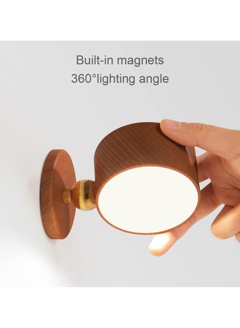 general 2-Piece LED Wall-Mounted Reading Lamp Set Wireless Wall Lamp with USB Charging Port Rechargeable Battery 360° Rotating Magnetic Ball Touch Control Bedside Study Desk Lamp - Image 4