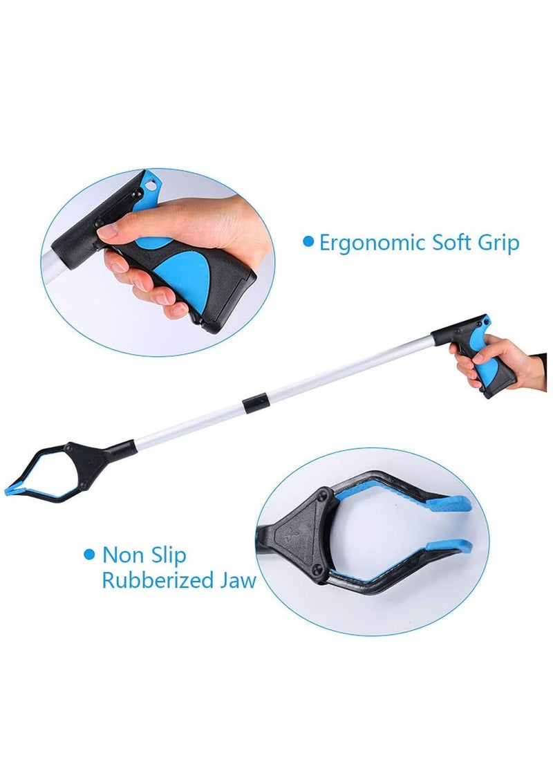 RDN - Foldable Reacher Grabber Tool 80cm Grabber Elderly Lightweight Extra Long Handy Trash Claw Assist Tool For Trash Pick Up Nabber Litter Picker Arm Extension - Image 1
