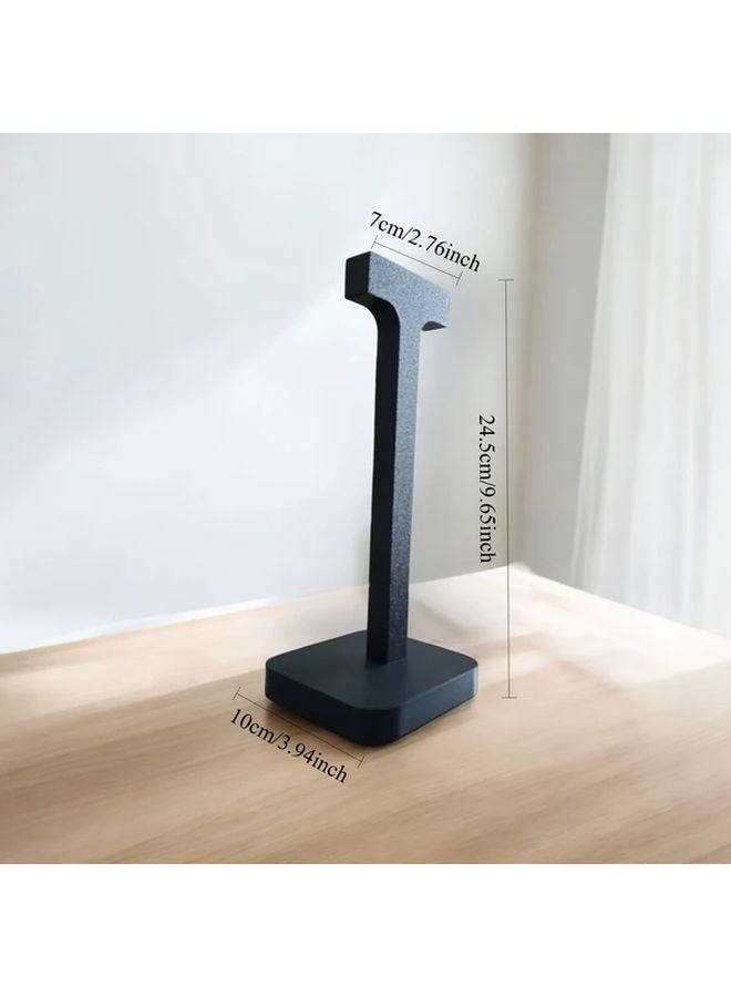 Modern White Headphone Stand Durable Plastic Desktop Holder With Sturdy Base - Image 3