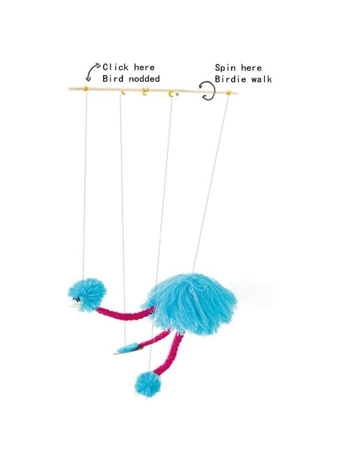 Toy-Marionette Ostrich String Puppet Children's String Puppet Supplies Traditional Folk Puzzle Toys Hot Dots Kindergarten Reading (Color : Blue) - Image 2