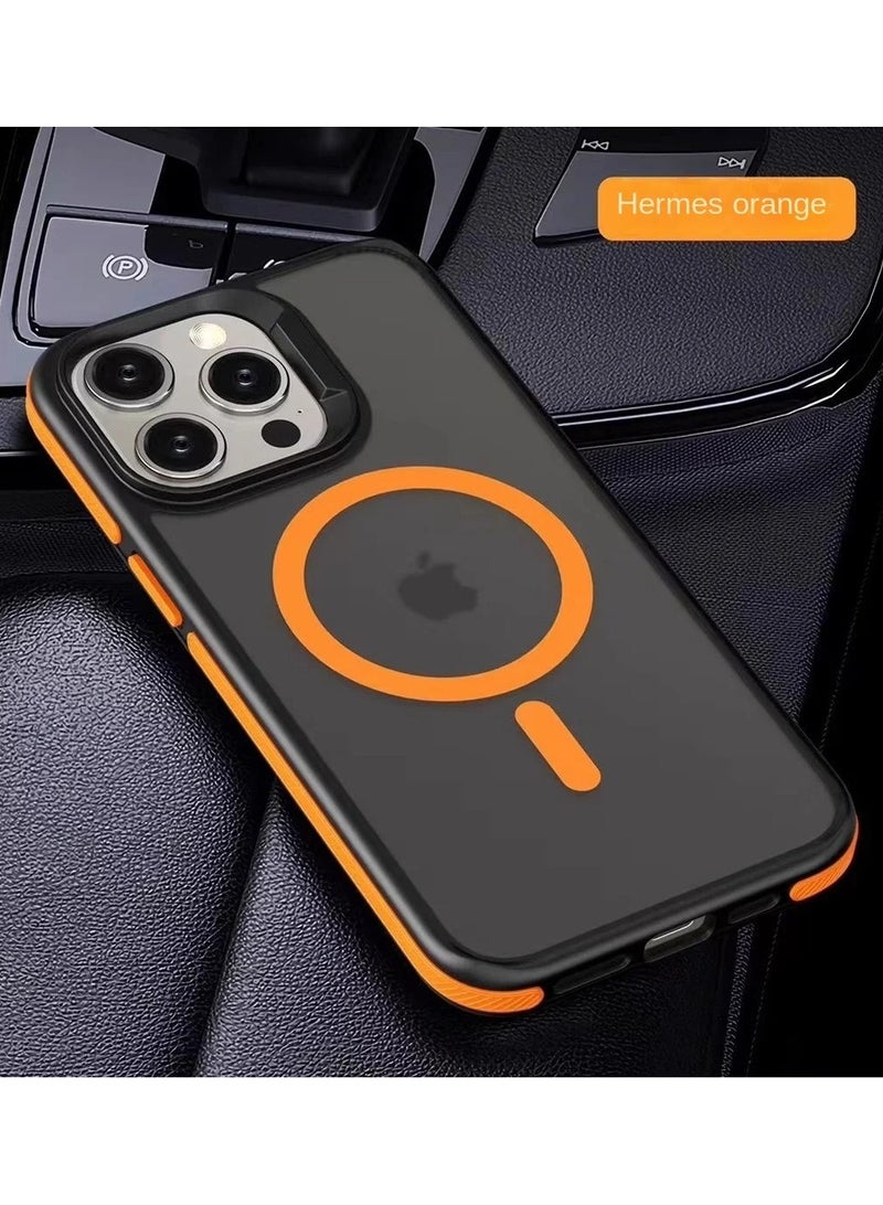 AROAQ Magnetic Luxury Matte Translucent Armor Shockproof Case For iPhone 16 15 14 13 12 11 Pro Max Plus Magsafe Wireless Charge Cover - Image 1