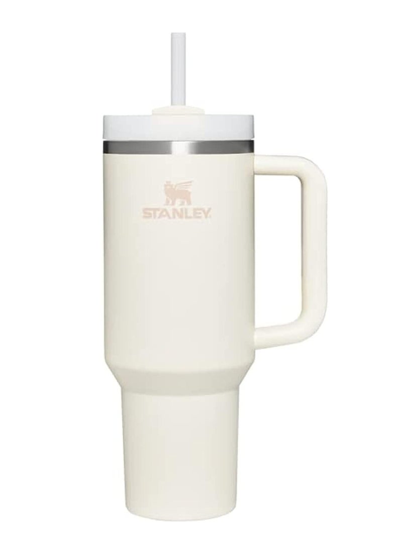Stanley Quencher H2.0 FlowState Tumbler 40oz 1.1L Stainless Steel Insulated Mug with Handle and Straw Cream - Image 1