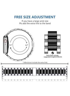 Lerobo Compatible for Apple Watch Band 45mm 44mm 49mm 42mm 41mm 40mm 38mm,Solid Stainless Steel Metal Band for Apple with 2 Pack Protective Cases for Apple Watch Series 9 8 7 6 5 4 3-1 SE Men Women  - Image 4