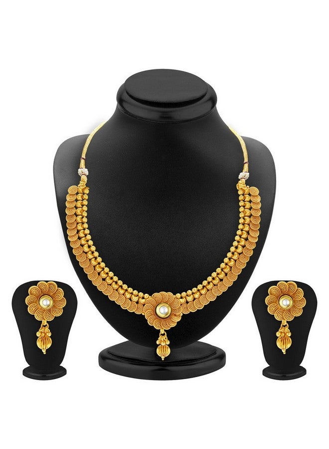 Sukkhi Jalebi Four String Gold Plated Neckalce Set Combo for Women - Image 5