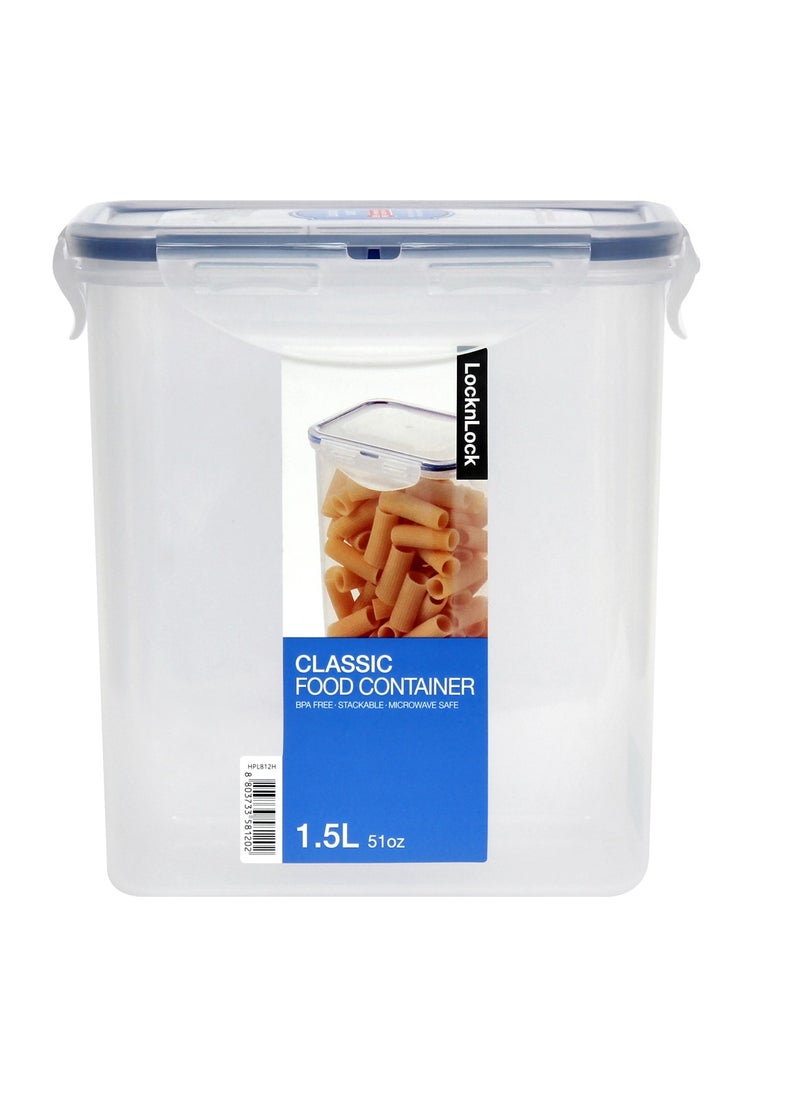 LocknLock 1.5L Rectangular Tall Airtight Food Storage Container - BPA-Free, Microwave, Freezer, and Dishwasher Safe