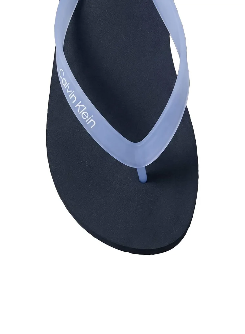 Calvin Klein Cornflower Blue/Light Blue Pearlised Platform Flip Flops for Women | Best Price UAE