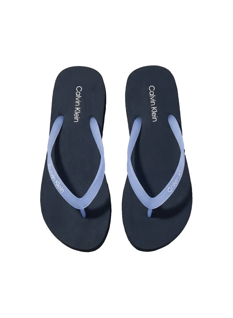 Calvin Klein Cornflower Blue/Light Blue Pearlised Platform Flip Flops for Women | Best Price UAE