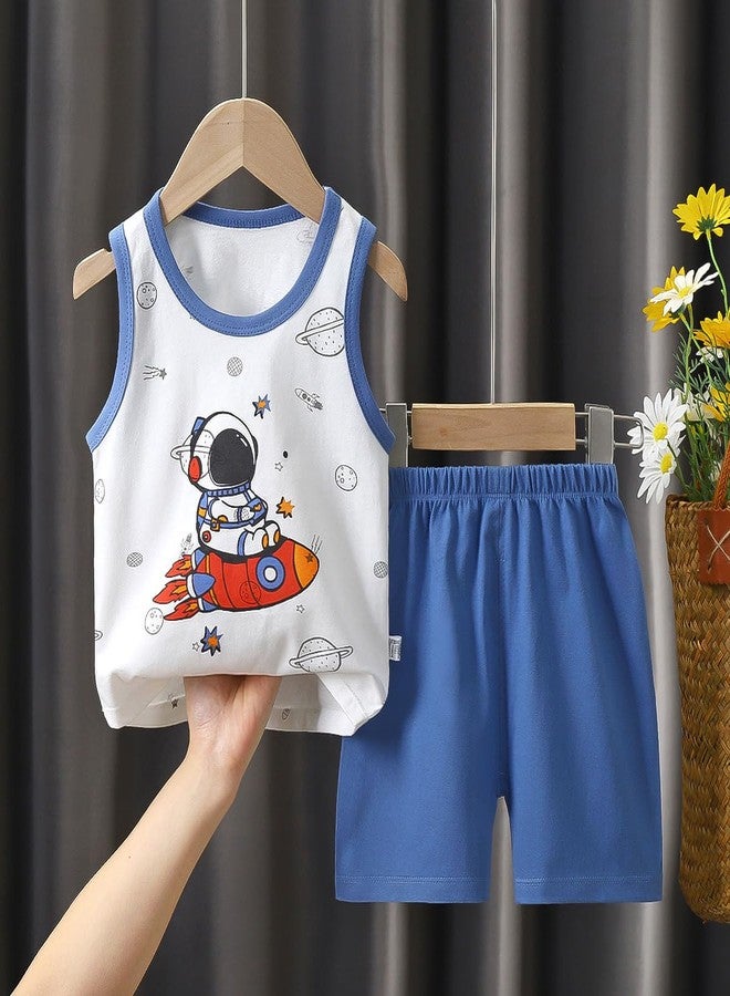 Vagefun Toddler Baby Boy Clothes Cute Animal Tank Tops+Shorts Summer Outfits Lightweight Elastic Cotton Short Sets 2-3T - Image 5