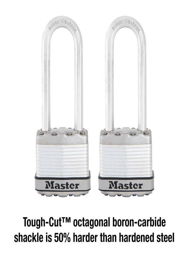 Master Lock M1XTLJ Magnum Heavy Duty Padlock with Key, 2 Pack Keyed-Alike - Image 3
