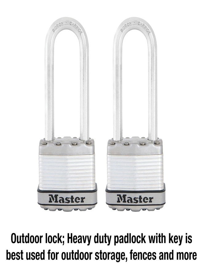 Master Lock M1XTLJ Magnum Heavy Duty Padlock with Key, 2 Pack Keyed-Alike - Image 2