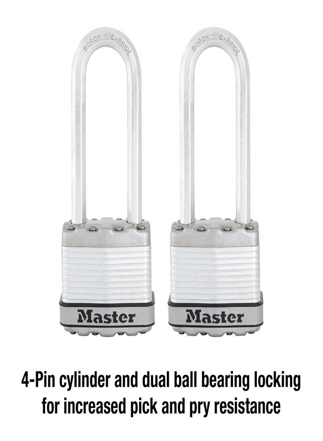 Master Lock M1XTLJ Magnum Heavy Duty Padlock with Key, 2 Pack Keyed-Alike - Image 4