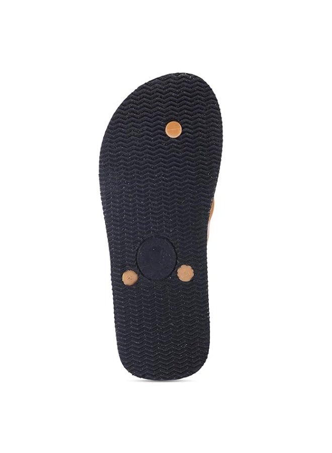 Woodland Solid Casual Slippers | Lightweight Comfortable Outdoor Flip-Flops-CAMEL BLK(colour shade may vary) - Image 5