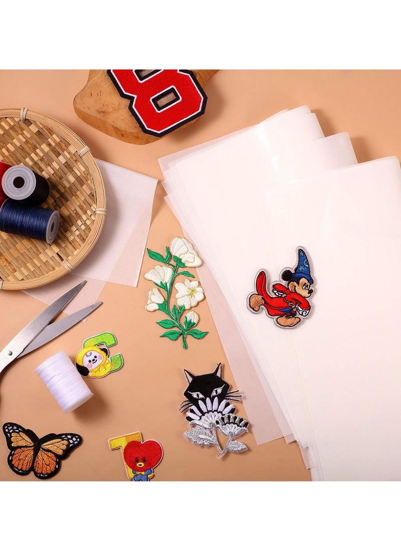 Iron on Adhesive Patch Double Sided Iron on Heat Adhesive Patch for Clothing Fusible Interfacing Fabric Lightweight Patches  30 Pieces, 11 X 9.8 Inch - Image 4