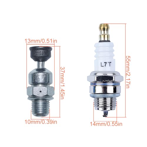 Mtanlo 50mm Cylinder Piston Spark Plug For Husqvarna 365 XTorq 372XP XTorq Oil Seal Cylinder Piston Circlip Intake Manifold Spark Plug Decompression Valve Oil Seal - Image 3