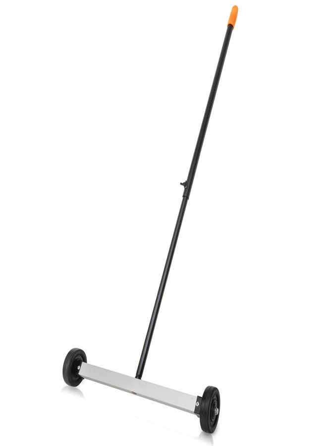 NEIKO 53414A 17-Inch Mini Magnetic Sweeper, Rolling Magnetic Sweeper with Wheels, Adjustable Handle, Lightweight Magnet to Pick Up Nails, 10-Pound Capacity, Nail Finder - Image 1