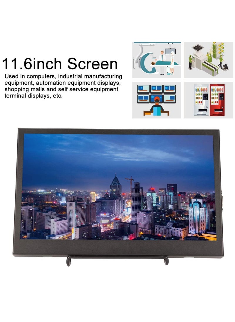 Generic - 11.6 Inch Portable Monitor - 1920x1080 IPS 16:9 Monitor, Split Screen Processing Screen, Support Wall Mounted and Desktop Installation for Switch Laptop Desktop for Home Office - Image 1