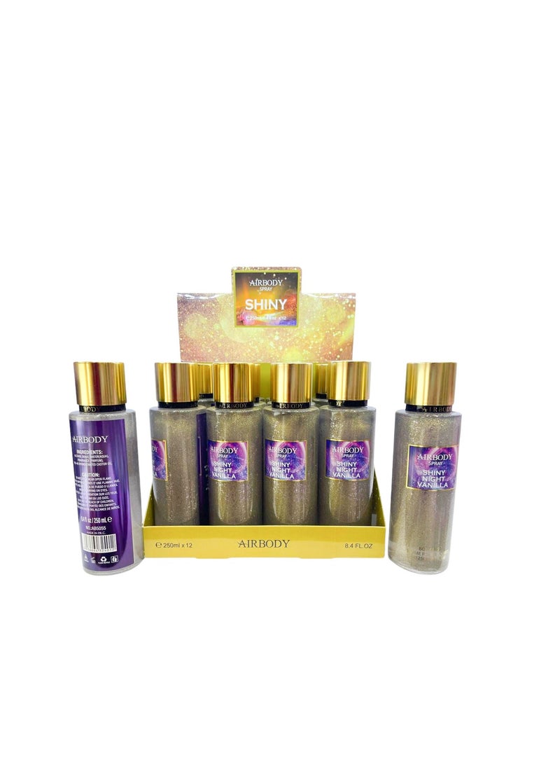 STAR BEJA Spray Shine Night Vanilla Body Mist 250ml Pack of 1 - Image 1