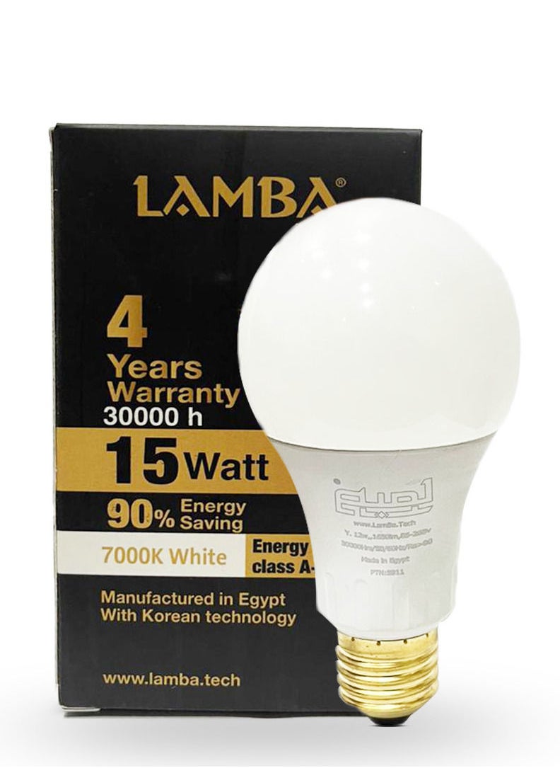 LAMBA - A70 15W E27 لمبة 15 وات اضاءة ابيض - Image 1