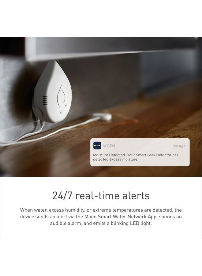 MOEN 920-005 Flo Smart Water Leak Detector, White, 3-Pack - Image 2