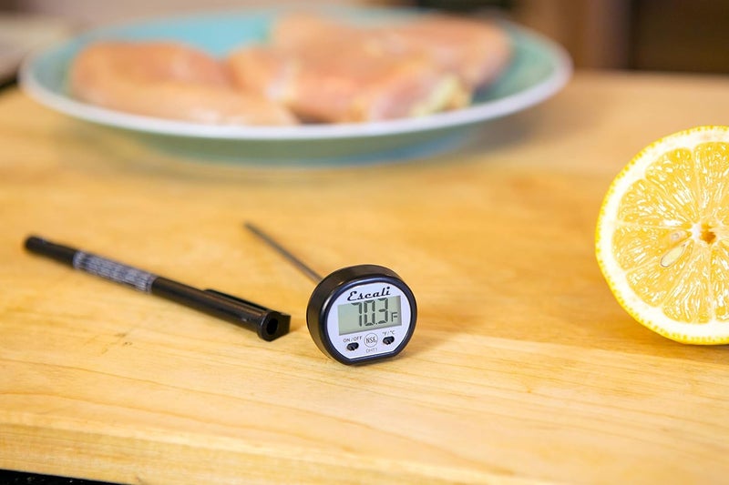 Escali DHT1 NSF Certified LCD Display Digital Pocket Thermometer, Stainless Steel Probe, Antimicrobial Sheath with Pocket Clip, Black - Image 5
