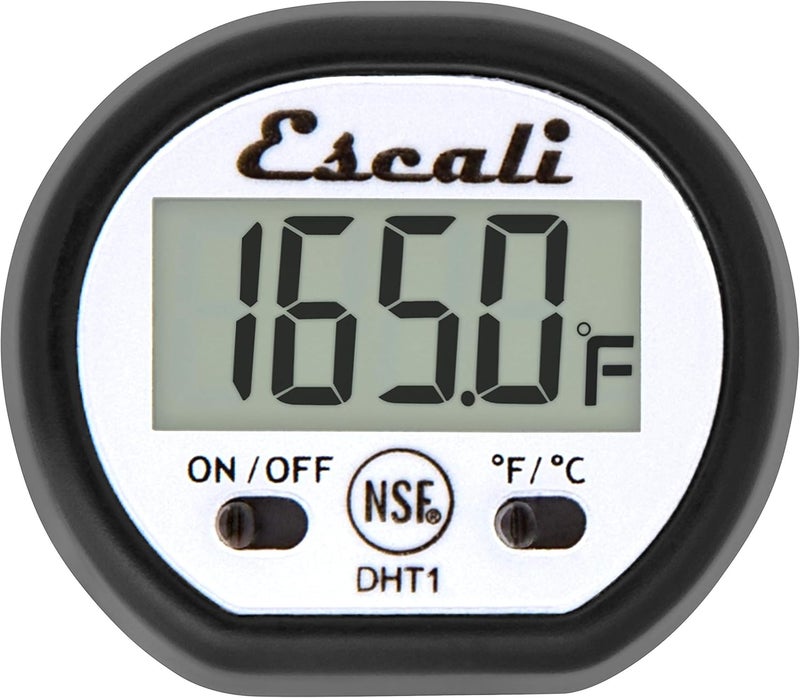 Escali DHT1 NSF Certified LCD Display Digital Pocket Thermometer, Stainless Steel Probe, Antimicrobial Sheath with Pocket Clip, Black - Image 3