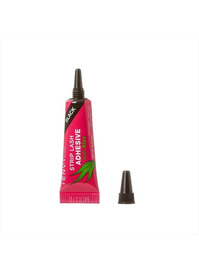 Kiss I Envy Strip Eyelash with Aloe Adhesive Black 0.25oz (3 Pack) - Image 5