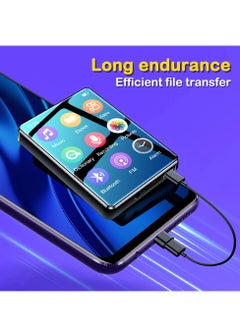 ارواق مشغل MP3، مشغل موسيقى بشاشة كاملة 2.4 بوصة، مشغل صوت ستيريو هاي فاي بلوتوث بشاشة لمس كاملة، مشغل راديو مسجل صوت قابل لإعادة الشحن مع مكبر صوت مدمج، (بدون بطاقة TF)  - Image 2