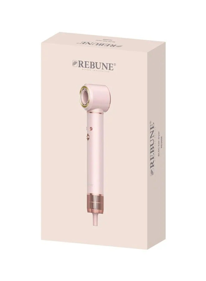 REBUNE Professional Ionic Hair Styler & Dryer with High-Speed BLDC Motor, 7 Attachments, 1300W Power pink - Image 5