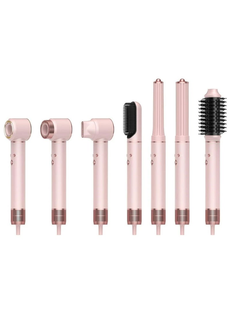 REBUNE Professional Ionic Hair Styler & Dryer with High-Speed BLDC Motor, 7 Attachments, 1300W Power pink - Image 2