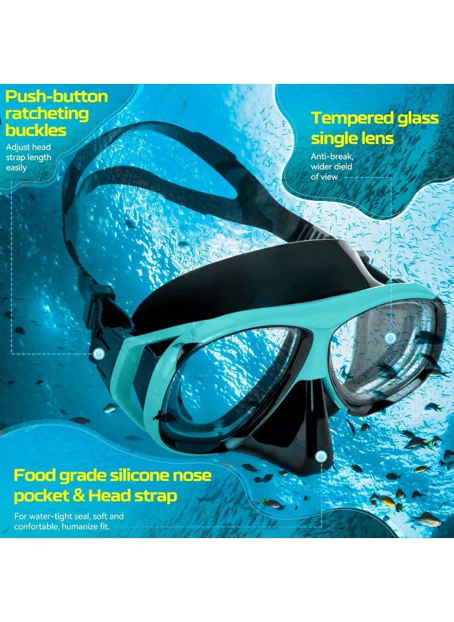 Wave Nearsighted Snorkel Gear, Nearsighted Dry Snorkel Mask Set For Adult Youth, Nearsighted Anti Fog Diving Mask With Detachable Camera Mount & Adjustable Strap For Scuba Diving, Snorkeling, Freediving  - Image 4