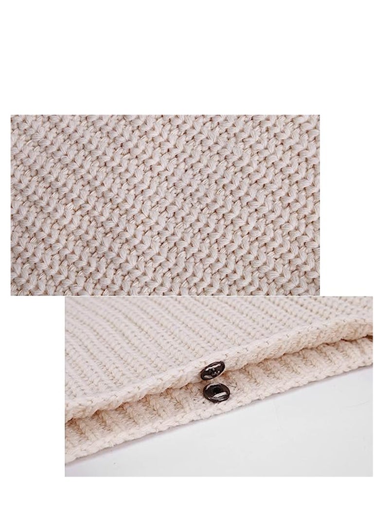 Excefore حقيبة توت كروشيه، حقيبة يد نسائية، حقيبة محبوكة فاخرة، حقيبة تسوق كبيرة للمدرسة والعمل، التسوق، عطلات نهاية الأسبوع، السفر أبيض - Image 3