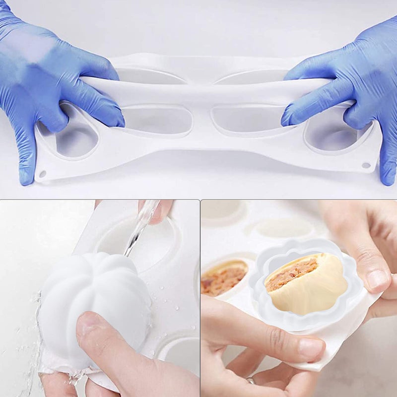 U/D Silicone Molds Baking for Mousse Cake, Halloween Pumpkin Shape, 6-Cavity, 3D Baking Molds Dessert Molds for Pastry Truffle Pudding Jelly Cheesecake - Image 3