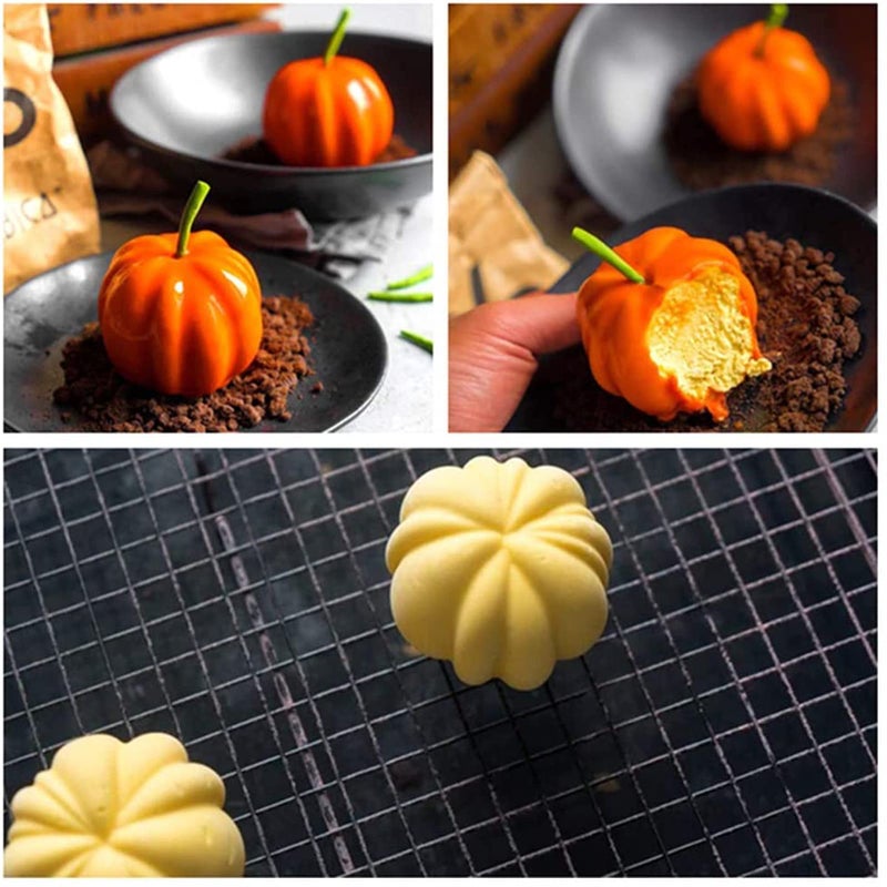 U/D Silicone Molds Baking for Mousse Cake, Halloween Pumpkin Shape, 6-Cavity, 3D Baking Molds Dessert Molds for Pastry Truffle Pudding Jelly Cheesecake - Image 5
