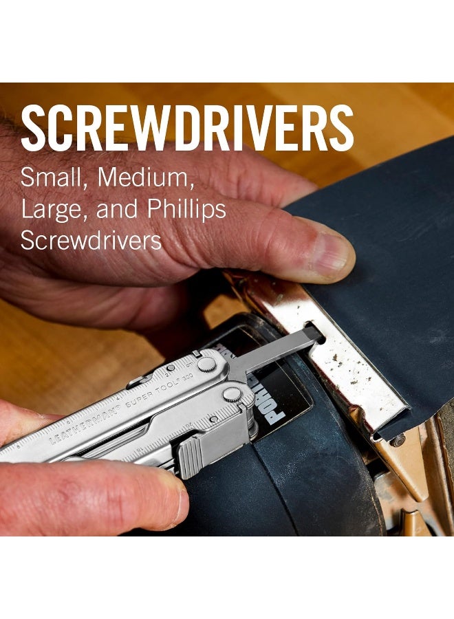 LEATHERMAN, Super Tool 300 Multitool with Premium Replaceable Wire Cutters and Saw, Stainless Steel with Nylon Sheath - Image 4