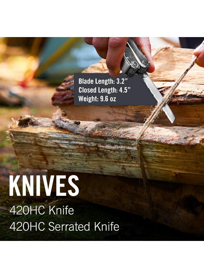 LEATHERMAN, Super Tool 300 Multitool with Premium Replaceable Wire Cutters and Saw, Stainless Steel with Nylon Sheath - Image 2