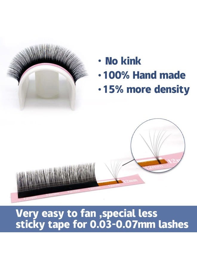 Qeelasee Faux Mink Eyelashes Eyelash Extension 0.07 C Curl 8-15mm Assort Mixed In One Tray Korean Silk Lash Extensions Supplies Fake Eyelashes - Image 4