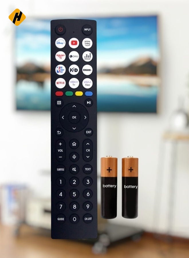HuHa ERF2M36H Replacement IR Remote Control for Hisense TV with battery - Image 2