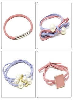 HONBAY Fashion Hair Accessories 12Pcs Korean Cute Elastic Hair Ties Pearl Hair Bands Bowknot Hair Ropes Ponytail Holders (Mixed Colors)  - Image 3